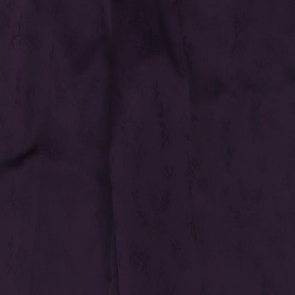 Bonmarché Womens Purple Geometric Polyester Trousers  Size 20 L29 in Regular Button