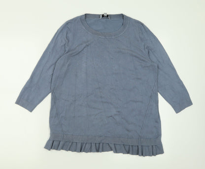 Womens UK Size 16 Peter Hahn Blue Pullover Jumper