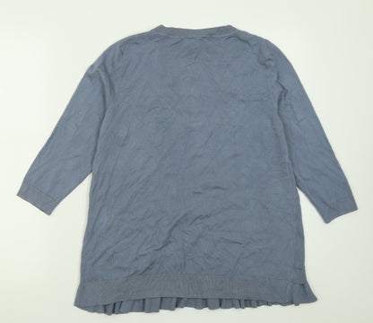 Womens UK Size 16 Peter Hahn Blue Pullover Jumper