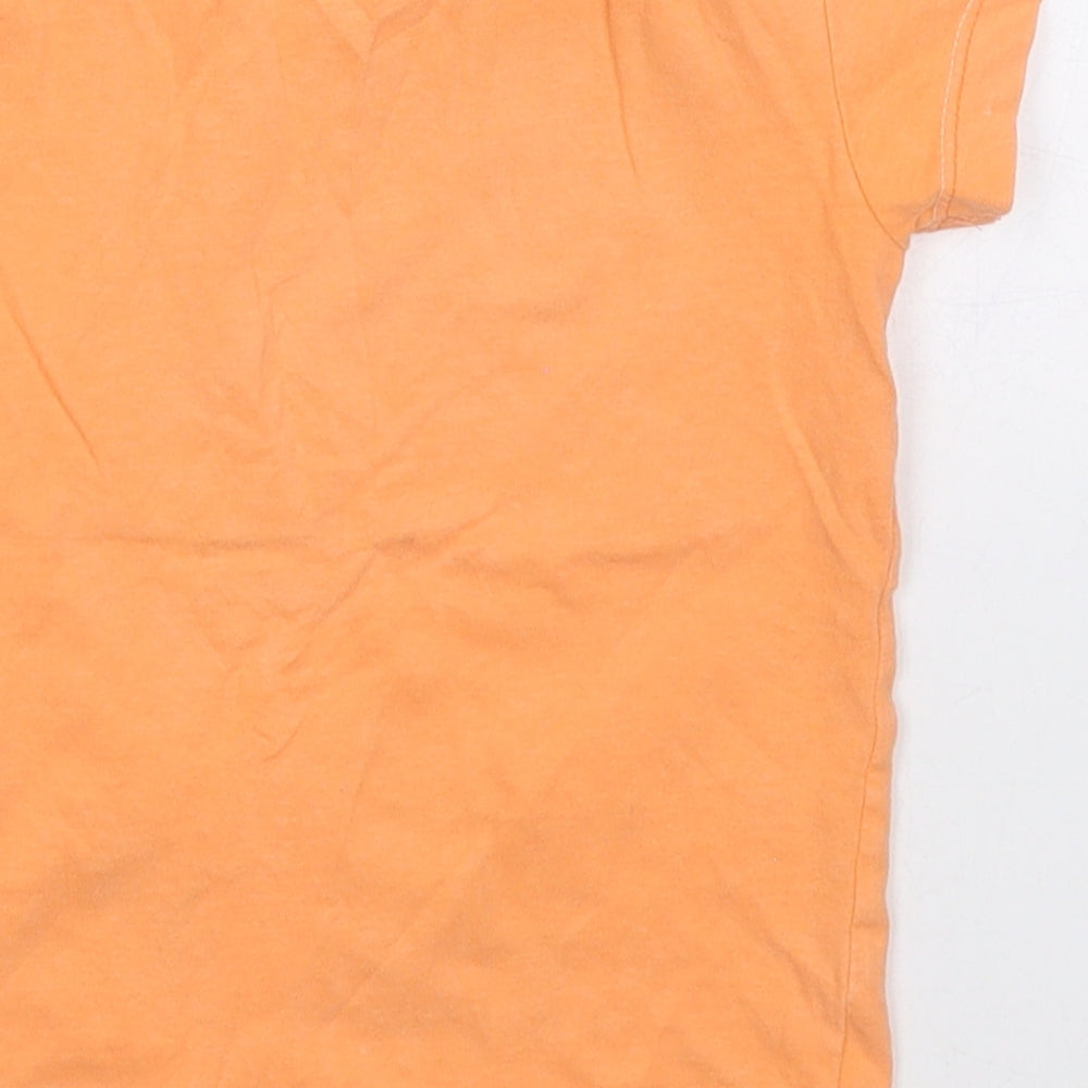 Dunnes Girls Orange  Cotton Basic T-Shirt Size 2-3 Years Crew Neck Pullover - Sunny Days Bicycle