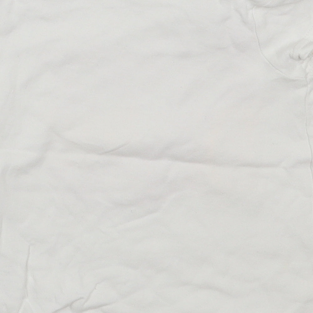 George Girls White  Cotton Basic T-Shirt Size 18-24 Months Crew Neck Pullover - I Love My Daddy