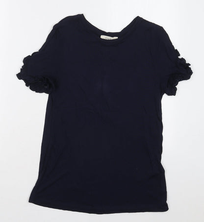 Womens UK Size XS Oasis Blue Basic T-Shirt