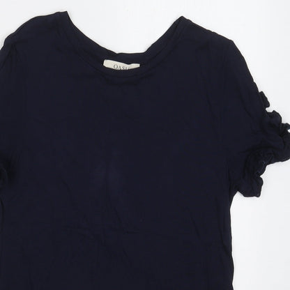 Womens UK Size XS Oasis Blue Basic T-Shirt