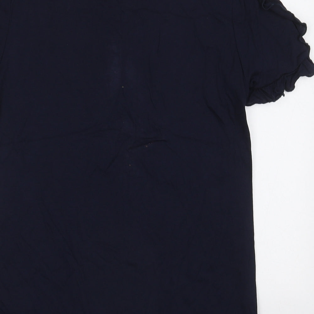 Womens UK Size XS Oasis Blue Basic T-Shirt