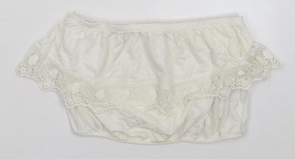 Womens UK Size 10 New Look Ivory Cropped Tank