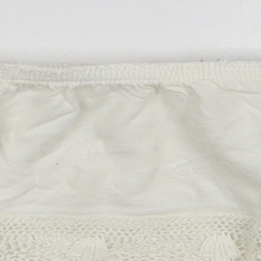 Womens UK Size 10 New Look Ivory Cropped Tank