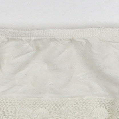 Womens UK Size 10 New Look Ivory Cropped Tank