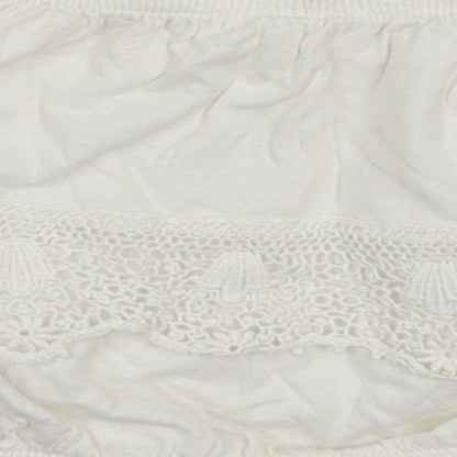 Womens UK Size 10 New Look Ivory Cropped Tank