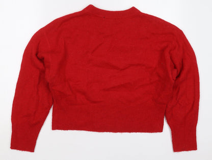Womens UK Size 10 New Look Red Pullover Jumper