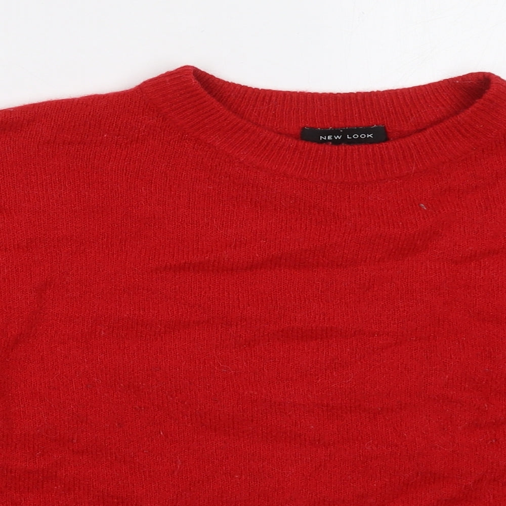 Womens UK Size 10 New Look Red Pullover Jumper