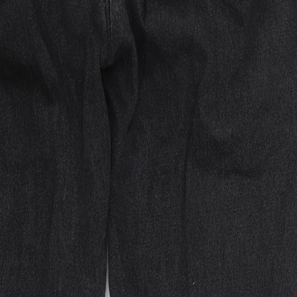 Noisy may Womens Grey  Cotton Mom Jeans Size 29 in L30 in Regular Button