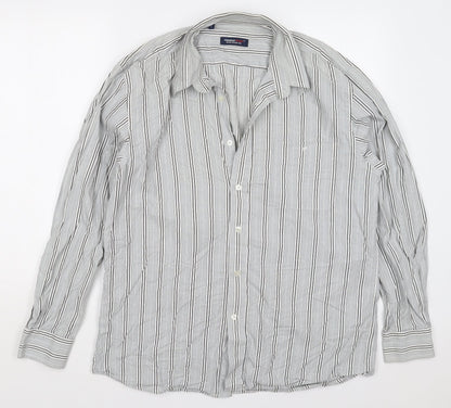 Mens UK Size L Piermont Grey  Button-Up Long Sleeve Casual Shirt