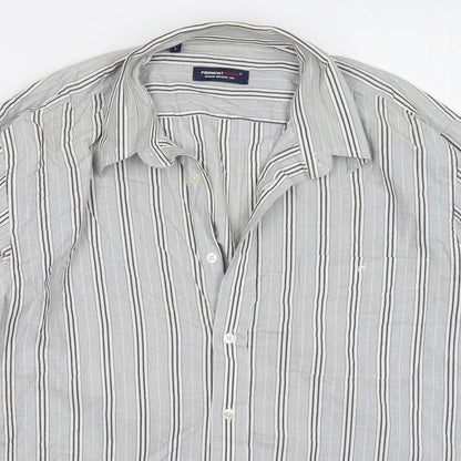 Mens UK Size L Piermont Grey  Button-Up Long Sleeve Casual Shirt