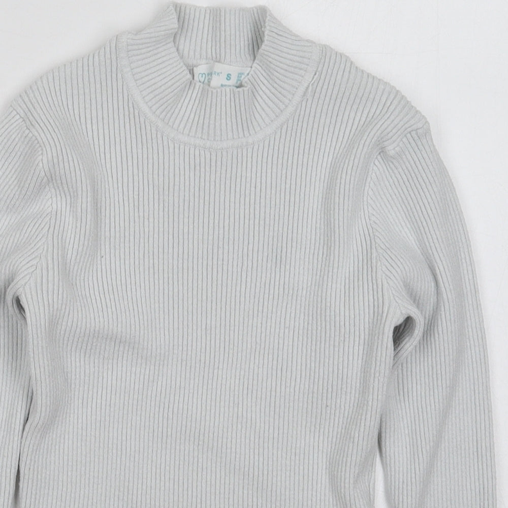 Primark Womens White Mock Neck  Viscose Pullover Jumper Size 10