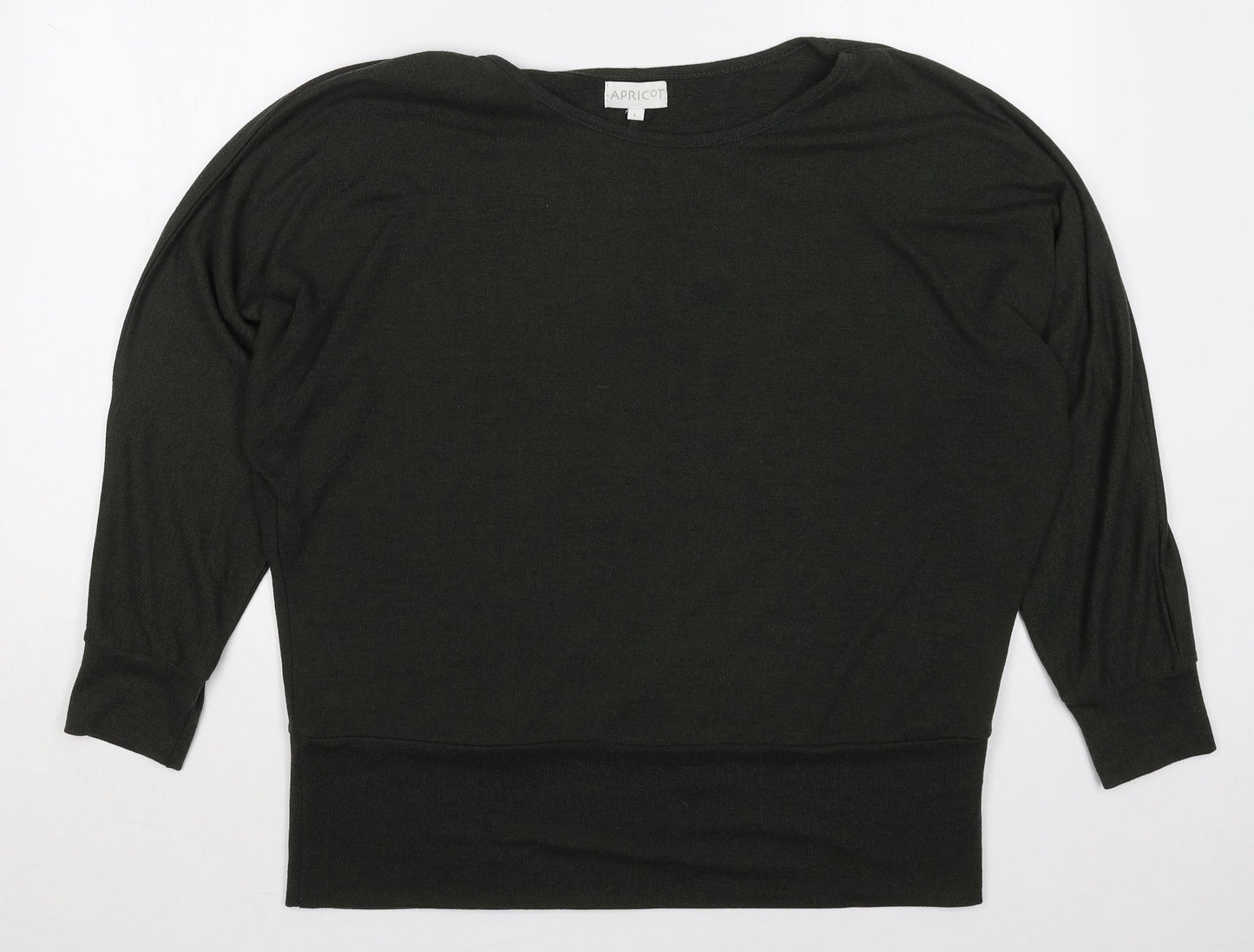 Womens UK Size L Apricot Green Basic T-Shirt