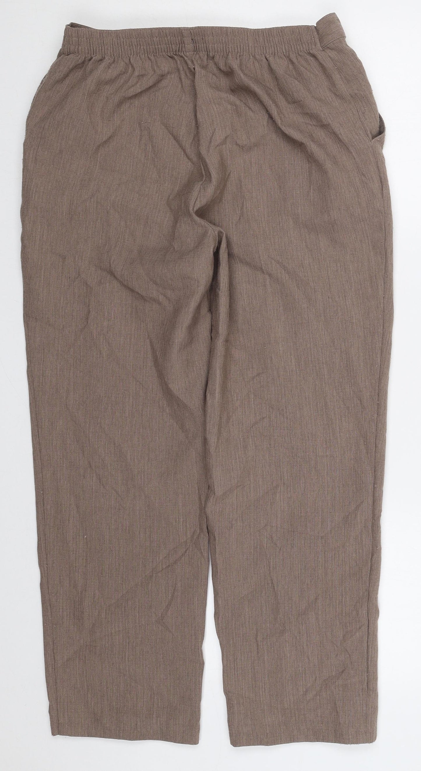 Womens UK Size 12 Marks and Spencer Regular Fit  Brown Trousers