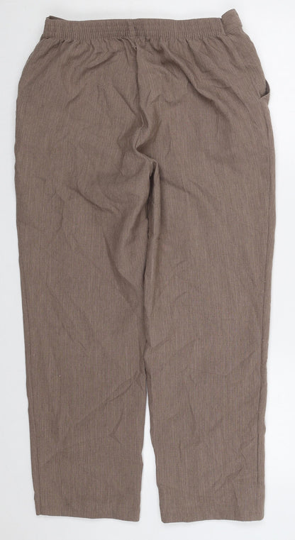 Womens UK Size 12 Marks and Spencer Regular Fit  Brown Trousers