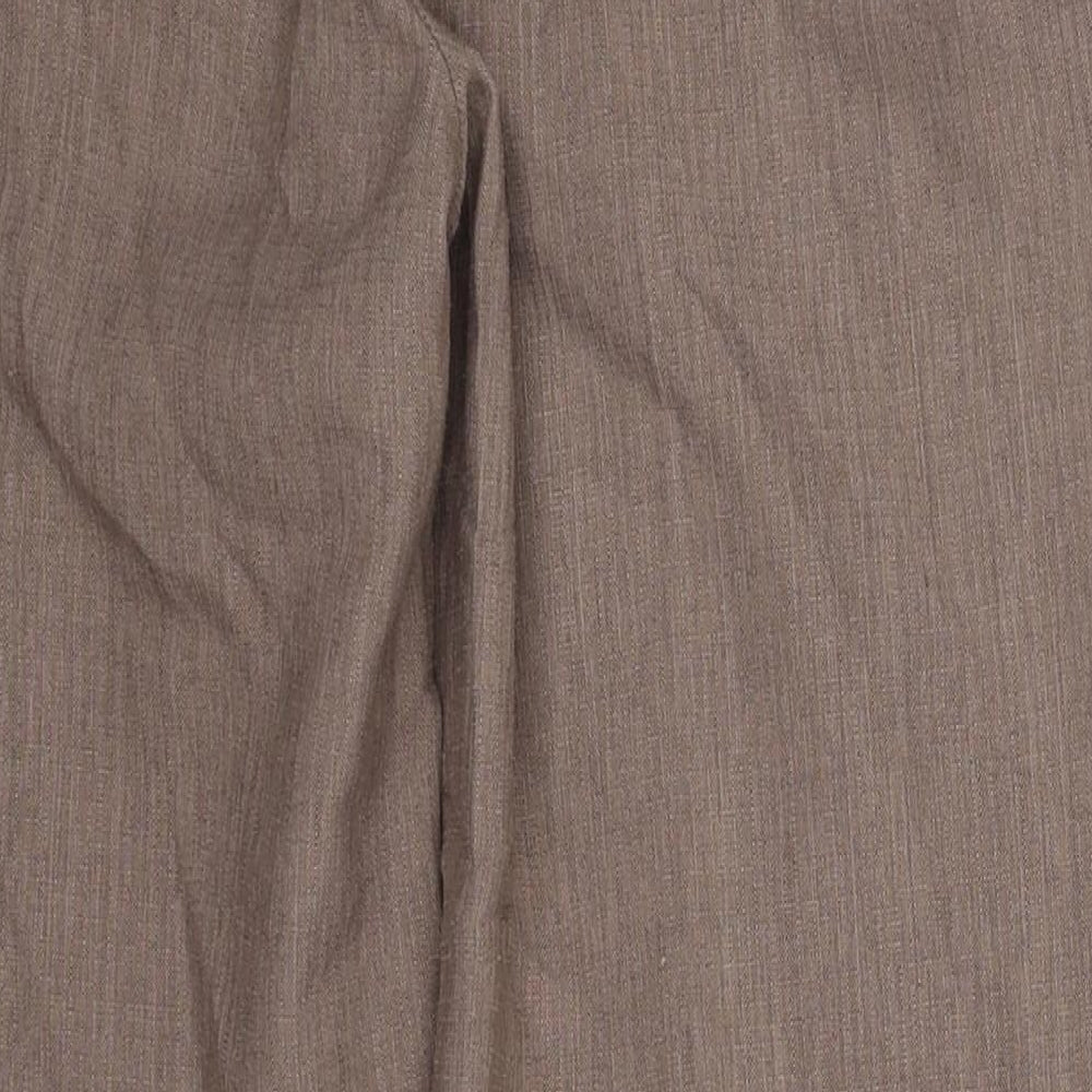 Womens UK Size 12 Marks and Spencer Regular Fit  Brown Trousers