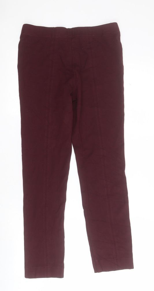 CC Womens Purple  Viscose Cropped Trousers Size 10 L28 in Regular