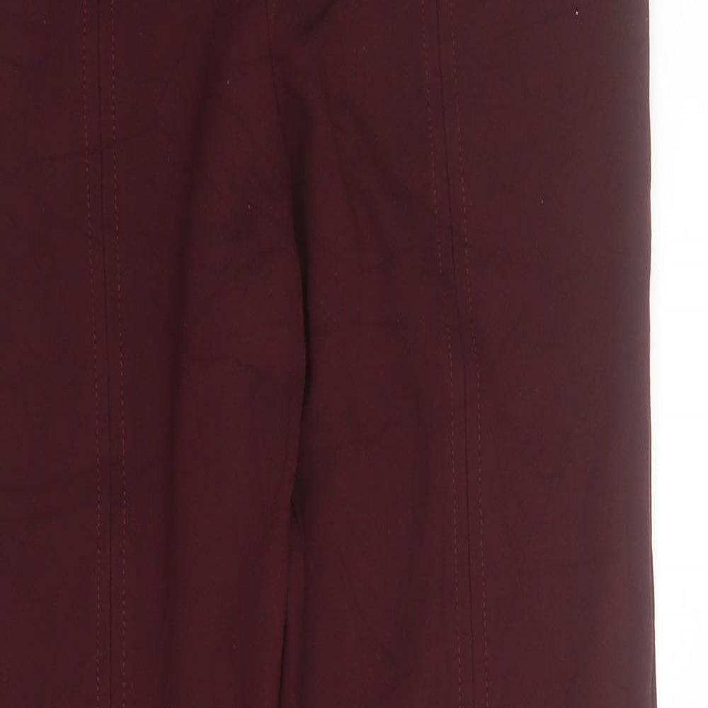 CC Womens Purple  Viscose Cropped Trousers Size 10 L28 in Regular