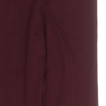 CC Womens Purple  Viscose Cropped Trousers Size 10 L28 in Regular