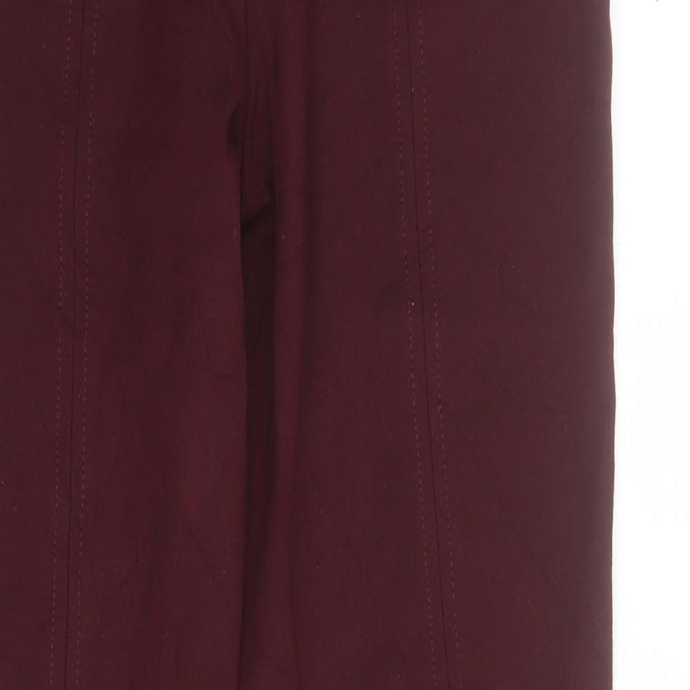 CC Womens Purple  Viscose Cropped Trousers Size 10 L28 in Regular