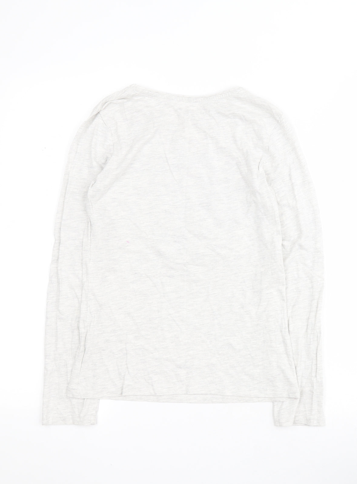 Primark Girls Grey  Cotton Pullover T-Shirt Size 12-13 Years Round Neck Pullover