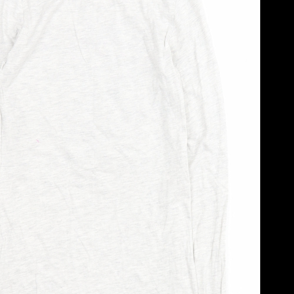 Primark Girls Grey  Cotton Pullover T-Shirt Size 12-13 Years Round Neck Pullover