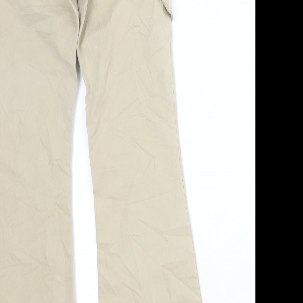 REI Girls Brown  Cotton Cargo Trousers Size M  Regular Zip