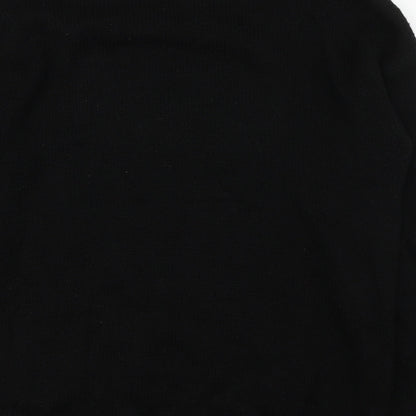 George Womens Black Boat Neck  Acrylic Pullover Jumper Size 12