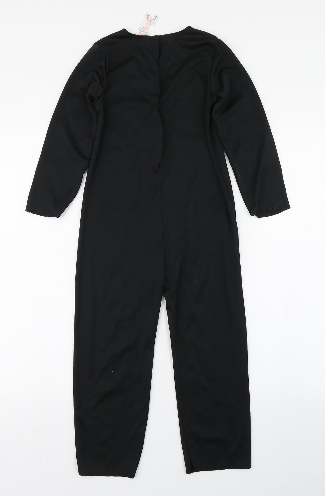 Wilko Girls Black  Polyester Jumpsuit One-Piece Size 5-6 Years  Hook & Loop - Skeleton Costume