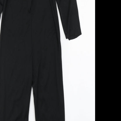 Wilko Girls Black  Polyester Jumpsuit One-Piece Size 5-6 Years  Hook & Loop - Skeleton Costume