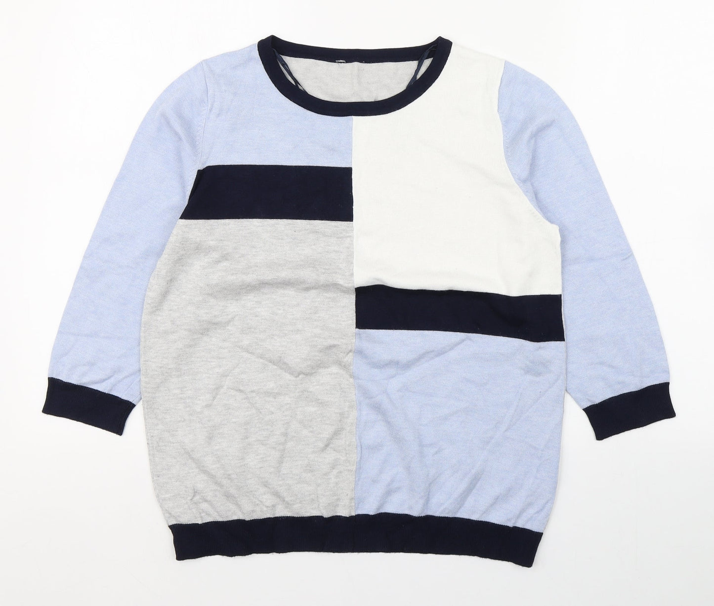 Womens UK Size M M&Co Blue Pullover Jumper