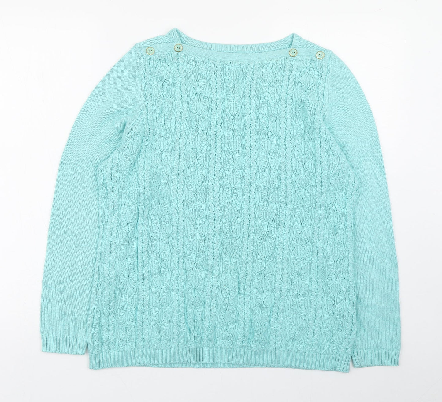 Womens UK Size M Preworn Blue Pullover Jumper