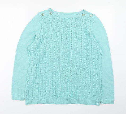 Womens UK Size M Preworn Blue Pullover Jumper
