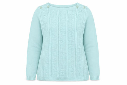 Womens UK Size M Preworn Blue Pullover Jumper