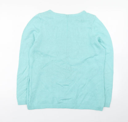 Womens UK Size M Preworn Blue Pullover Jumper