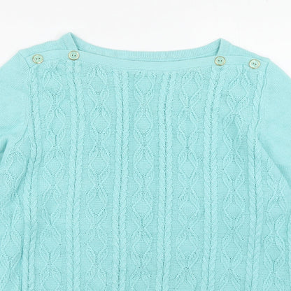 Womens UK Size M Preworn Blue Pullover Jumper