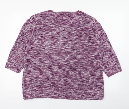 Womens UK Size L BM Purple Pullover Jumper