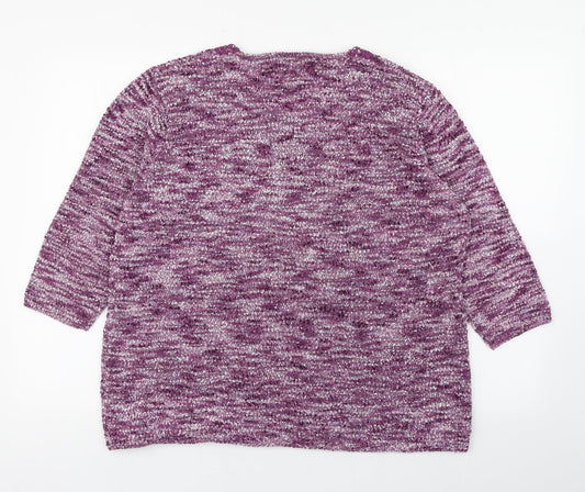 Womens UK Size L BM Purple Pullover Jumper