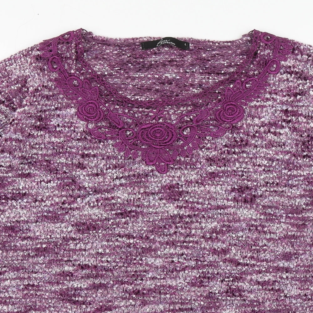Womens UK Size L BM Purple Pullover Jumper