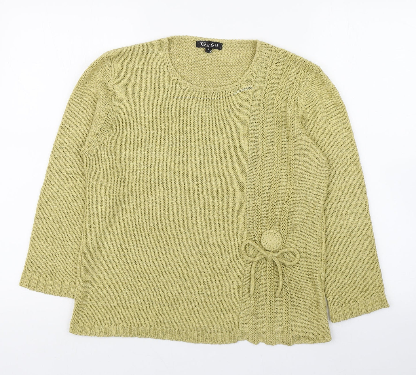 Womens UK Size S Touch Green Pullover Jumper