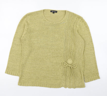 Womens UK Size S Touch Green Pullover Jumper