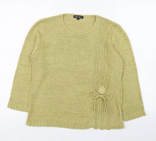 Womens UK Size S Touch Green Pullover Jumper