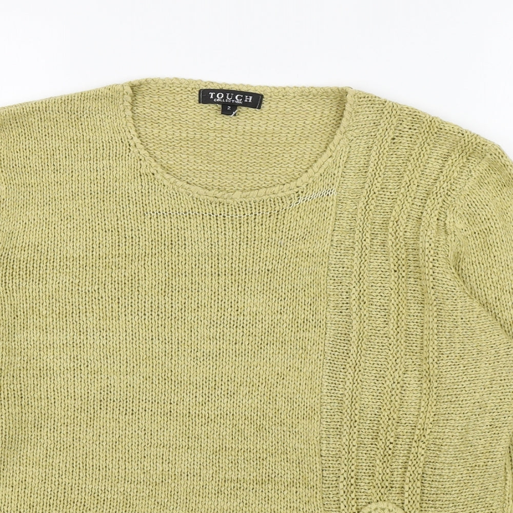 Womens UK Size S Touch Green Pullover Jumper