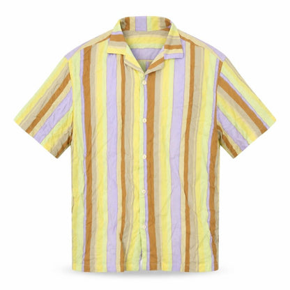 Mens UK Size S Pull & Bear Multicoloured  Button-Up Short Sleeve Casual Shirt