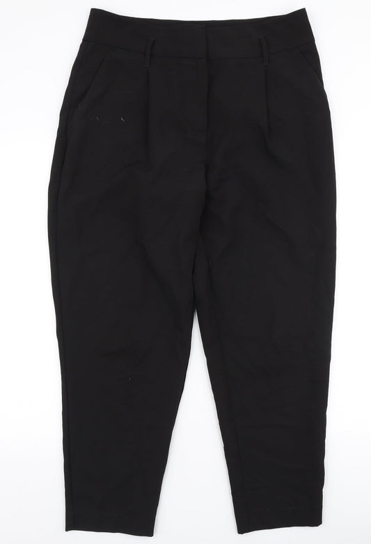 Womens UK Size 14 New Look Regular Fit Dress Pants Black Trousers