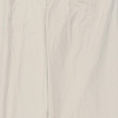City Look Womens Beige  Polyester Chino Trousers Size 32 in L30 in Regular Zip