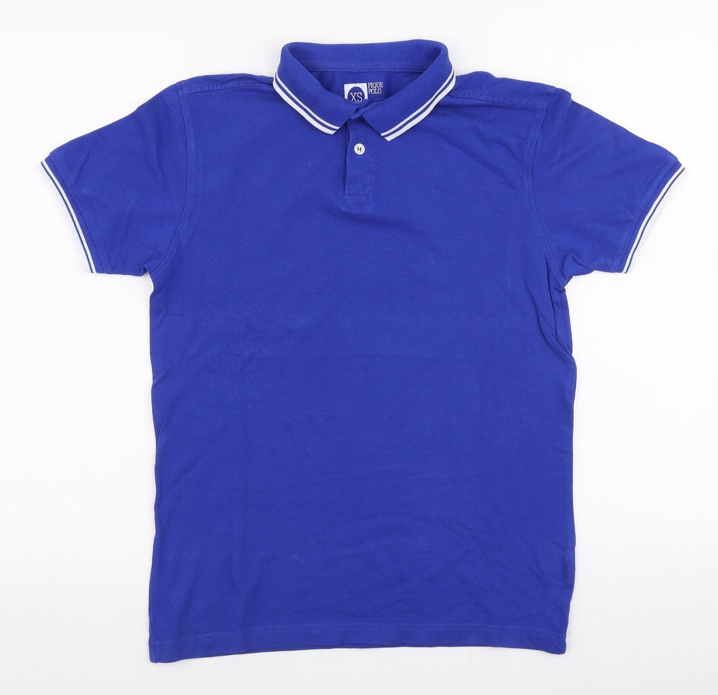 Cedar Wood State Mens Blue  Cotton  Polo Size XS Collared Button