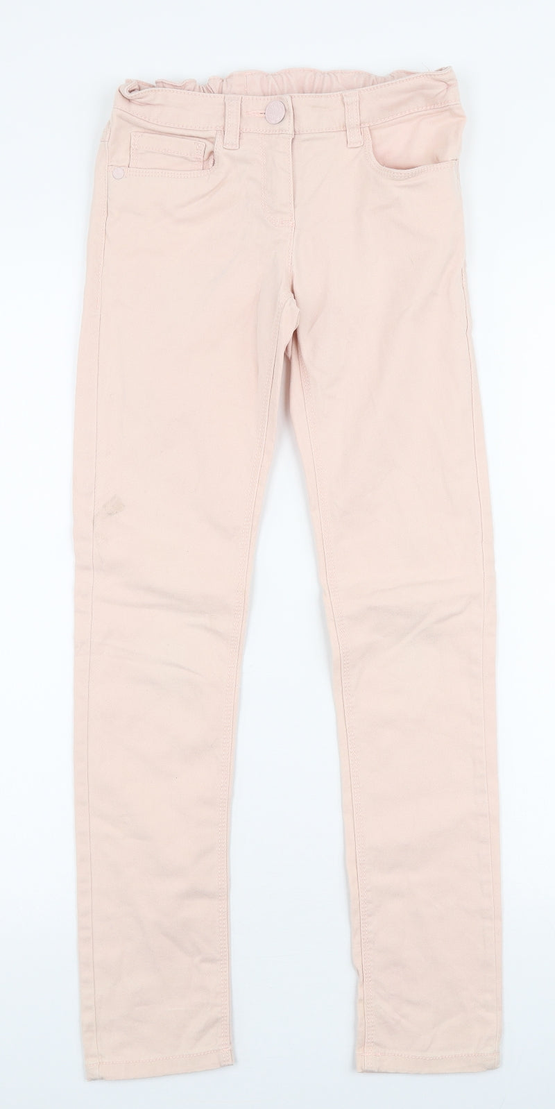 NEXT Girls Pink  Cotton Skinny Jeans Size 10 Years  Slim Zip